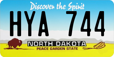 ND license plate HYA744