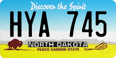 ND license plate HYA745