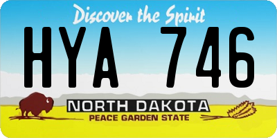 ND license plate HYA746