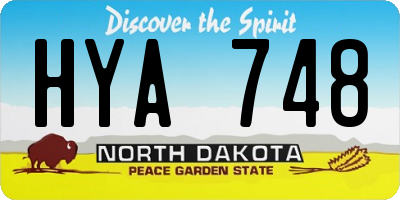 ND license plate HYA748