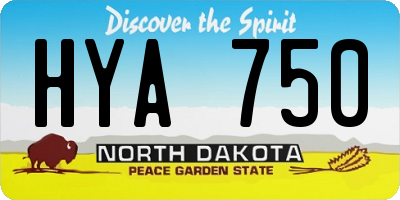 ND license plate HYA750