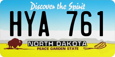 ND license plate HYA761