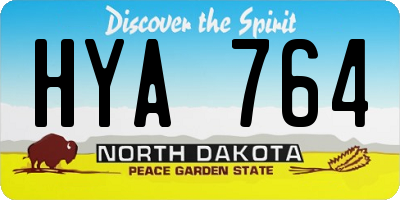 ND license plate HYA764