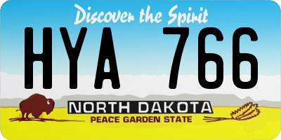 ND license plate HYA766