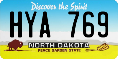 ND license plate HYA769