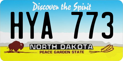 ND license plate HYA773