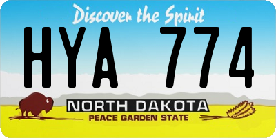 ND license plate HYA774
