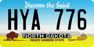 ND license plate HYA776