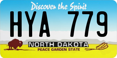 ND license plate HYA779