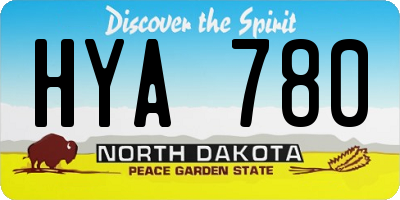 ND license plate HYA780