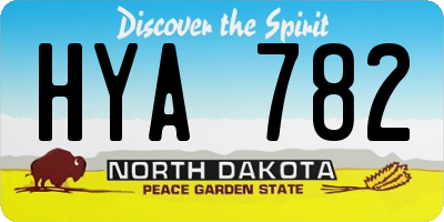 ND license plate HYA782