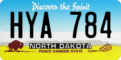 ND license plate HYA784