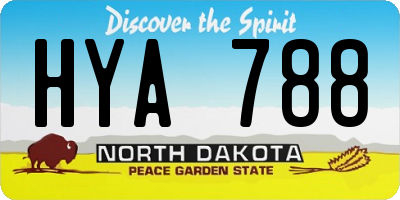 ND license plate HYA788