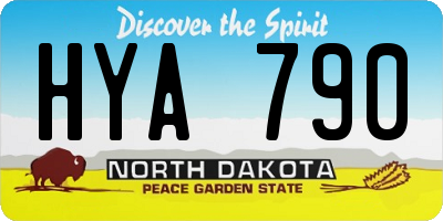 ND license plate HYA790