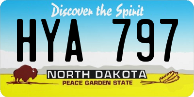 ND license plate HYA797