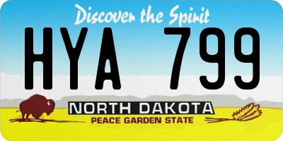 ND license plate HYA799