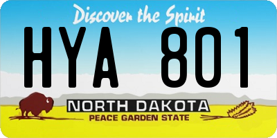 ND license plate HYA801