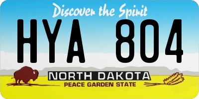 ND license plate HYA804