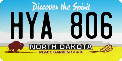ND license plate HYA806