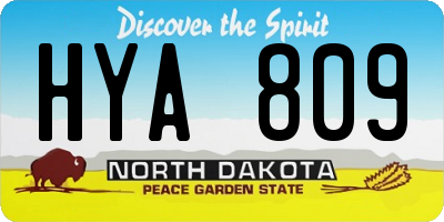 ND license plate HYA809