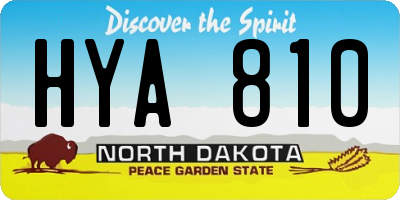 ND license plate HYA810