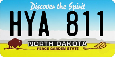 ND license plate HYA811