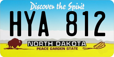 ND license plate HYA812