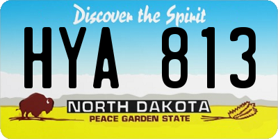 ND license plate HYA813