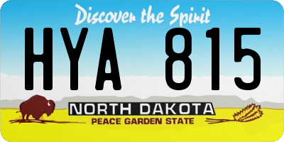 ND license plate HYA815