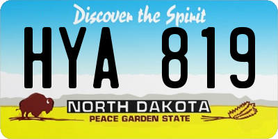 ND license plate HYA819