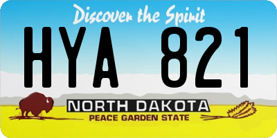 ND license plate HYA821
