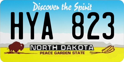 ND license plate HYA823