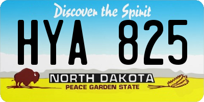 ND license plate HYA825