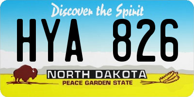 ND license plate HYA826