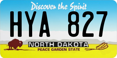 ND license plate HYA827