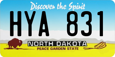 ND license plate HYA831