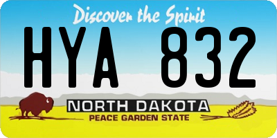 ND license plate HYA832