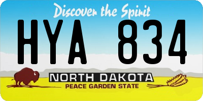 ND license plate HYA834
