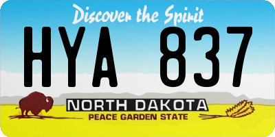 ND license plate HYA837
