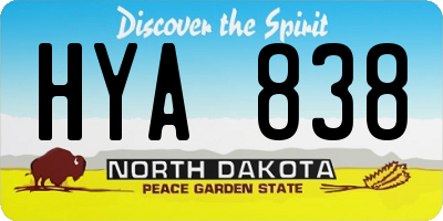 ND license plate HYA838