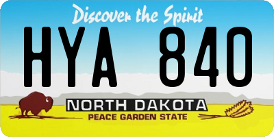 ND license plate HYA840