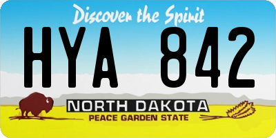 ND license plate HYA842