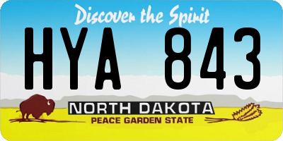 ND license plate HYA843