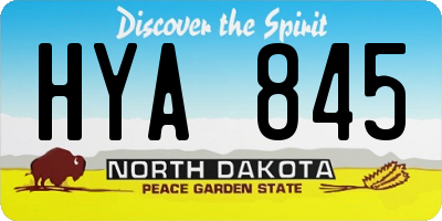 ND license plate HYA845