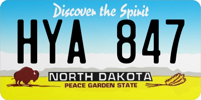 ND license plate HYA847