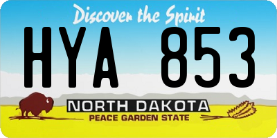 ND license plate HYA853