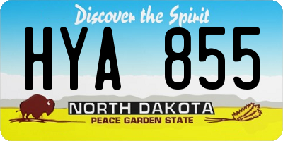 ND license plate HYA855