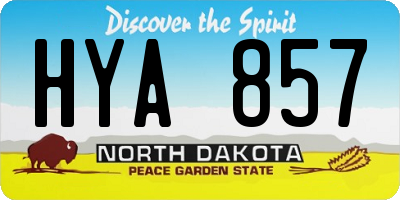 ND license plate HYA857