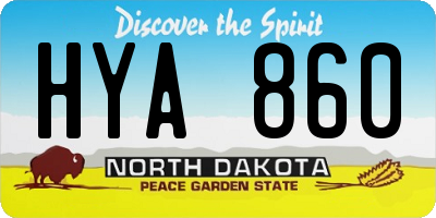 ND license plate HYA860
