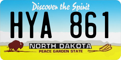 ND license plate HYA861
